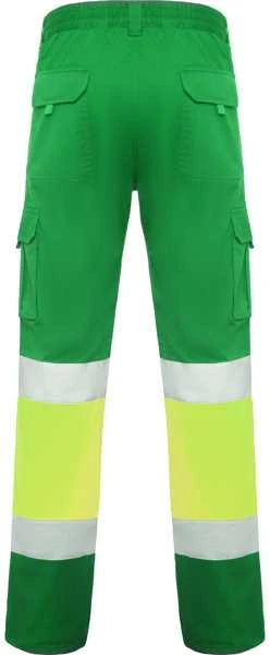 Roly Kelnės su gerai matomomis keliomis kišenėmis DAILY STRETCH HV Sodas žalia / fluoro geltona