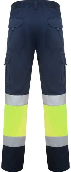Roly Kelnės su keliomis matomomis kišenėmis DAILY STRETCH HV Tamsiai mėlyna / fluorescencinė geltona