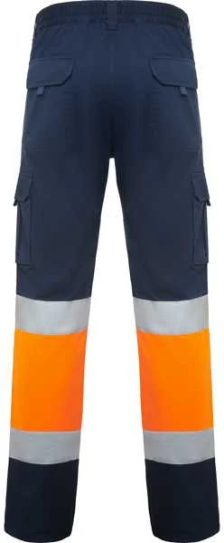 Roly Kelnės su matomomis kišenėmis DAILY STRETCH HV Tamsiai mėlyna / fluorescencinė oranžinė