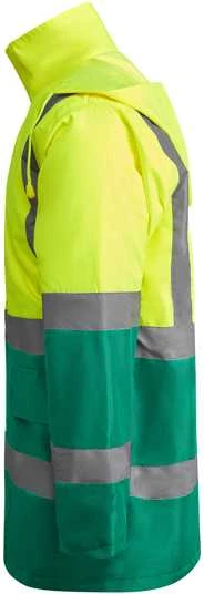 Roly Kombinuota ir paminkštinta gerai matoma parka MERAK Sodas žalia / fluoro geltona