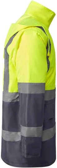 Roly Kombinuota ir paminkštinta gerai matoma parka MERAK Švino/fluoro geltona