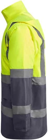 Roly Kombinuota ir paminkštinta gerai matoma parka MERAK Švino/fluoro geltona