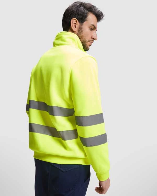 Roly Matomas pusiau užtrauktukas megztinis su aukšta apykakle SPICA Fluoro geltona