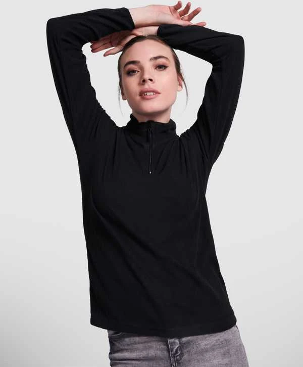 Roly Mikroflisas su pusiniu užtrauktuku kaklo ir smakro apsaugoje HIMALAYA WOMAN Juoda