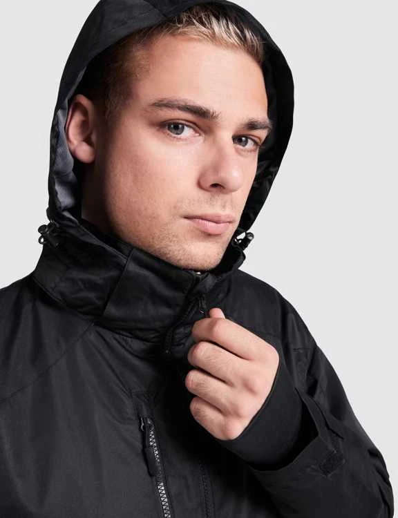 Roly Parka iš labai atsparaus plyšimui atsparaus audinio ALASKA Juoda