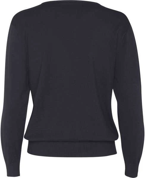 Roly Plonai megztas moteriškas megztinis V formos iškirpte HILUX WOMAN Ebony