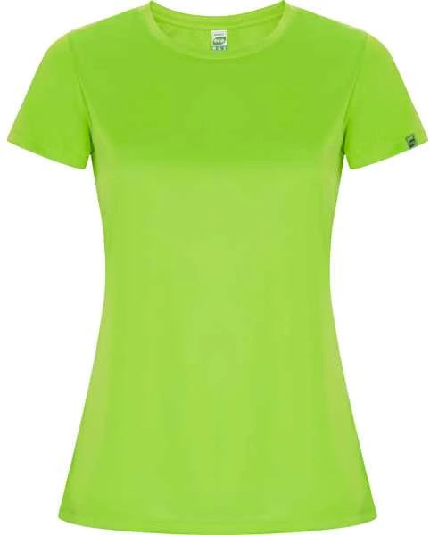 Roly Priglundantys trumpomis rankovėmis marškiniai CONTROL-DRY IMOLA WOMAN Žalia fluoro