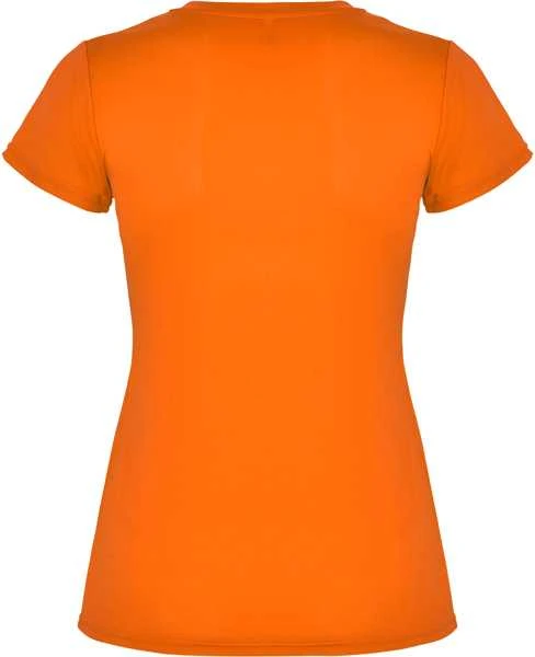 Roly Priglundantys trumpų rankovių techniniai marškinėliai MONTECARLO WOMAN Fluoro oranžinė