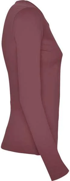 Roly Pusiau prigludę ilgomis rankovėmis marškiniai su apykakle EXTREME WOMAN Berry red