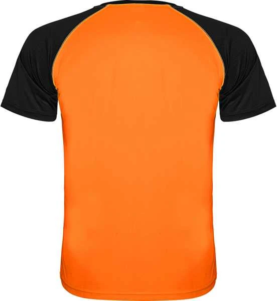 Roly Reglano trumpų rankovių sportiniai marškiniai su kontrastu INDIANAPOLIS Fluoro oranžinė/juoda