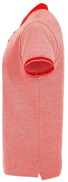Roly Tamsiai mėlyni trumpų rankovių polo marškinėliai BOWIE Heather red