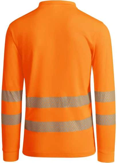 Roly Techniniai, gerai matomi ilgomis rankovėmis polo marškinėliai ATRIO LS Fluoro oranžinė