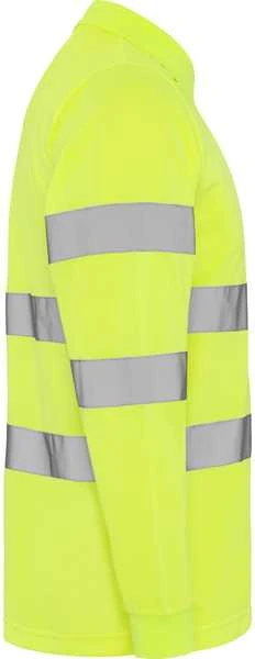Roly Techniniai, gerai matomi ilgomis rankovėmis polo marškinėliai POLARIS L/S Fluoro geltona