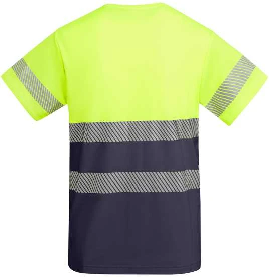 Roly Techniniai gerai matomi marškinėliai trumpomis rankovėmis TAURI Švino/fluoro geltona