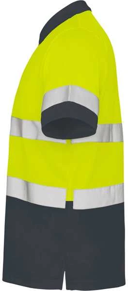 Roly Techniniai gerai matomi trumpomis rankovėmis polo marškinėliai POLARIS Švino/fluoro geltona