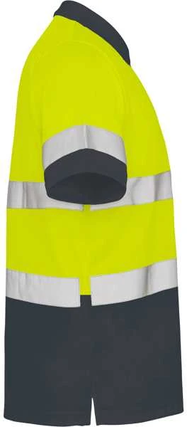 Roly Techniniai gerai matomi trumpomis rankovėmis polo marškinėliai POLARIS Švino/fluoro geltona