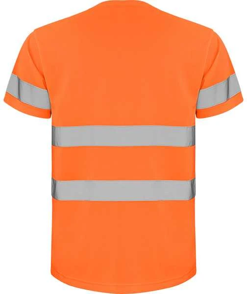 Roly Techniniai gerai matomi trumpomis rankovėmis marškinėliai DELTA Fluoro oranžinė