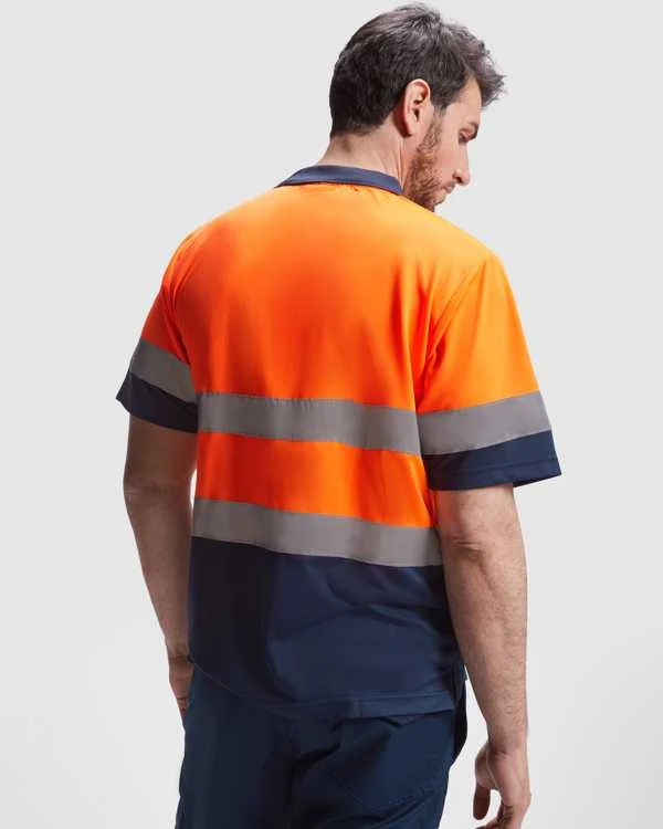 Roly Techniniai gerai matomi trumpomis rankovėmis polo marškinėliai POLARIS Fluoro geltona