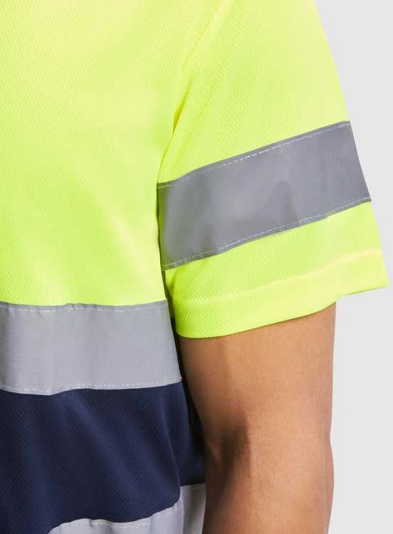 Roly Techniniai gerai matomi trumpomis rankovėmis marškinėliai DELTA Fluoro oranžinė