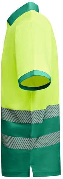 Roly Techniniai gerai matomi trumpomis rankovėmis polo marškinėliai ATRIO Sodas žalia / fluoro geltona