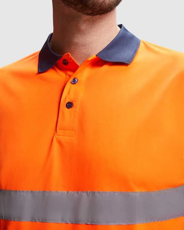 Roly Techniniai gerai matomi trumpomis rankovėmis polo marškinėliai POLARIS Fluoro geltona