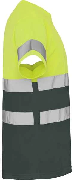 Roly Techniniai gerai matomi trumpomis rankovėmis marškinėliai DELTA Švino/fluoro geltona