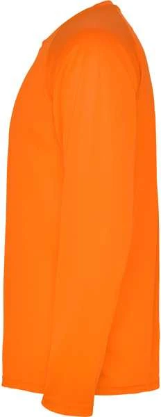Roly Techniniai ilgomis rankovėmis marškinėliai su reglano raštu MONTECARLO L/S Fluoro oranžinė