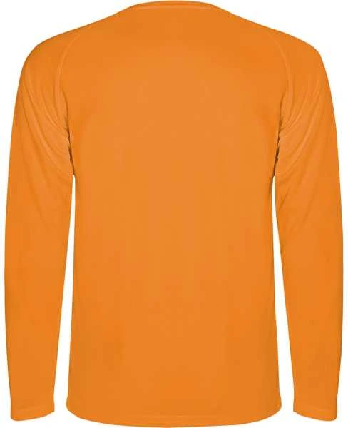 Roly Techniniai ilgomis rankovėmis marškinėliai su reglano raštu MONTECARLO L/S Fluoro oranžinė