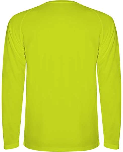 Roly Techniniai ilgomis rankovėmis marškinėliai su reglano raštu MONTECARLO L/S Fluoro geltona