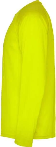 Roly Techniniai ilgomis rankovėmis marškinėliai su reglano raštu MONTECARLO L/S Fluoro geltona