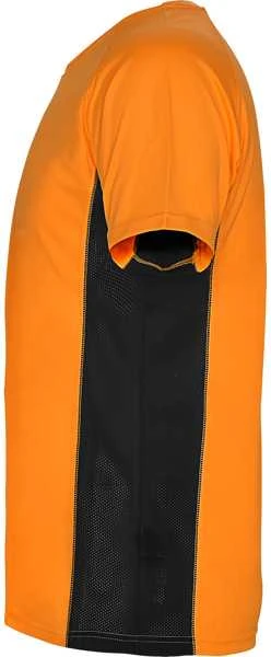 Roly Dviejų poliesterio audinių trumpų rankovių marškiniai SHANGHAI Fluoro oranžinė/juoda