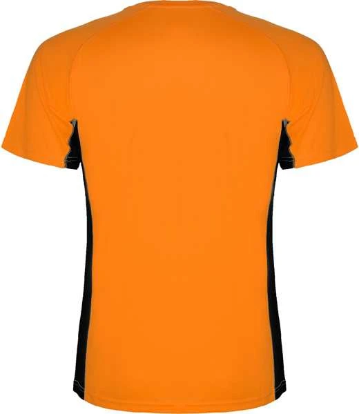 Roly Dviejų poliesterio audinių trumpų rankovių marškiniai SHANGHAI Fluoro oranžinė/juoda