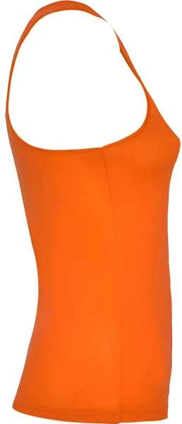 Roly Techniniai marškinėliai su briaunotomis rankovėmis ir iškirpte SHURA Fluoro oranžinė