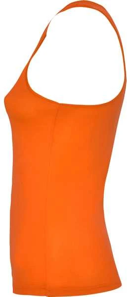 Roly Techniniai marškinėliai su briaunotomis rankovėmis ir iškirpte SHURA Fluoro oranžinė