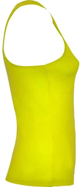 Roly Techniniai marškinėliai su briaunotomis rankovėmis ir iškirpte SHURA Fluoro geltona