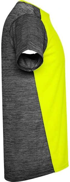 Roly Techniniai marškinėliai trumpomis rankovėmis ZOLDER Fluoro geltona / virsjinio juoda