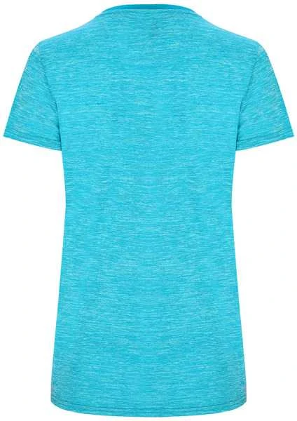Roly Techniniai marškinėliai trumpomis rankovėmis ZOLDER WOMAN Turquoise/heather turquoise