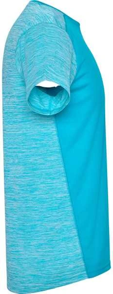 Roly Techniniai marškinėliai trumpomis rankovėmis ZOLDER Turquoise/heather turquoise