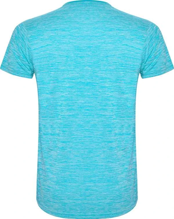 Roly Techniniai marškinėliai trumpomis rankovėmis ZOLDER Turquoise/heather turquoise