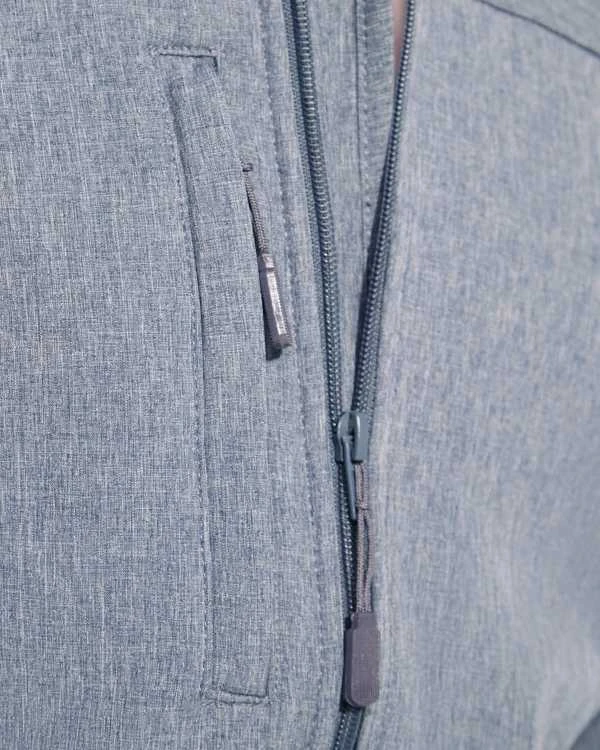 Roly Trijų sluoksnių softshell striukė su užtrauktuku RUDOLPH Heather navy mėlynas