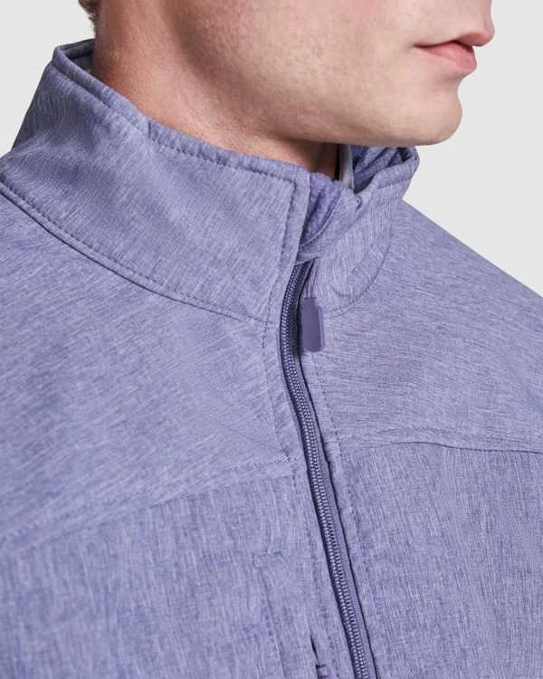 Roly Trijų sluoksnių softshell striukė su užtrauktuku RUDOLPH Heather navy mėlynas