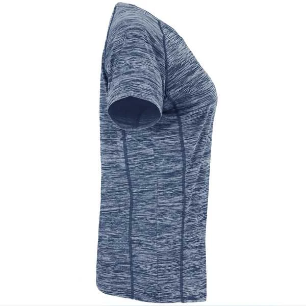 Roly Trumpų rankovių techniniai marškiniai moterims AUSTIN WOMAN Heather navy mėlynas