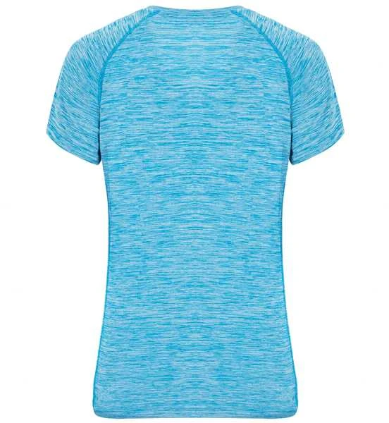 Roly Trumpų rankovių moteriški poliesterio marškiniai AUSTIN WOMAN Heather turquoise
