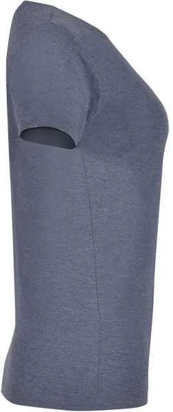 Roly Viržių imitacijos trumpų rankovių marškinėliai FOX WOMAN Heather denim