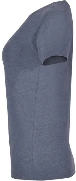 Roly Viržių imitacijos trumpų rankovių marškinėliai FOX WOMAN Heather denim