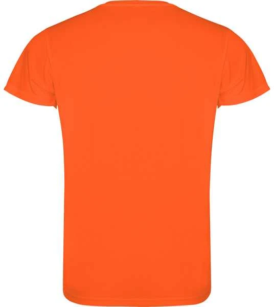 Roly Trumpų rankovių techniniai marškinėliai su apvalia apykakle CAMIMERA Fluoro oranžinė