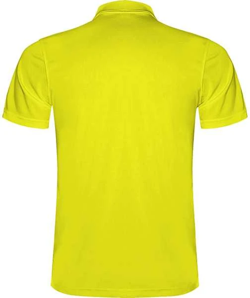 Roly Trumpų rankovių techniniai polo marškinėliai MONZHA Fluoro geltona