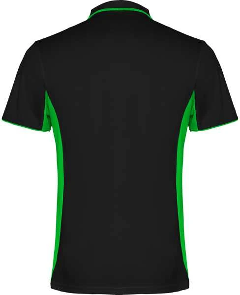 Roly Trumpų rankovių techniniai polo marškinėliai, idealiai tinkantys sportui MONTMELO Juoda/laimė