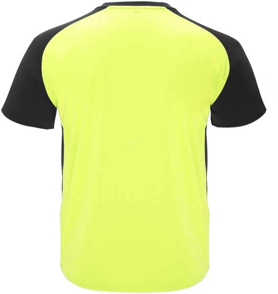 Roly Trumpų rankovių techniniai reglano marškinėliai BUGATTI Fluoro geltona/juoda