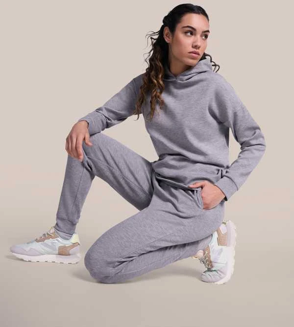 Roly Unisex džemperis su gobtuvu iš lengvo audinio MANASLU Heather pilkas